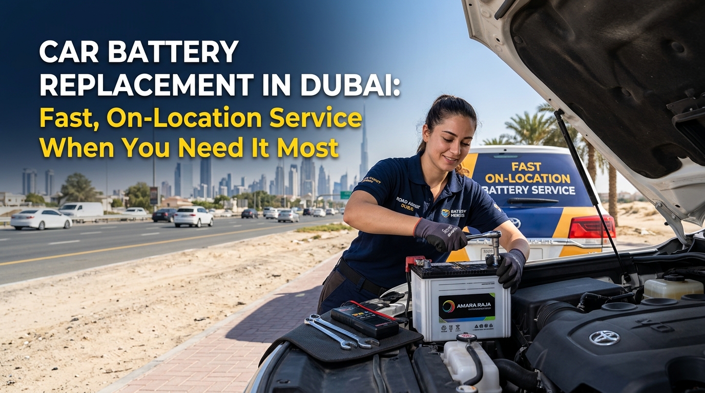 Car battery replacement service in Dubai with fast 24/7 on-location assistance